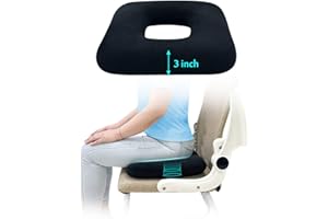 AOSSA Donut Pillow, Butt Cushion for Long Sitting, Bed Sore Pressure Relief Seat Cushions for Butt, Postpartum, Hemorrhoid Tailbone Hip Pain, BBL After Surgery for Sleeping, Portable Chair Cushion Pad