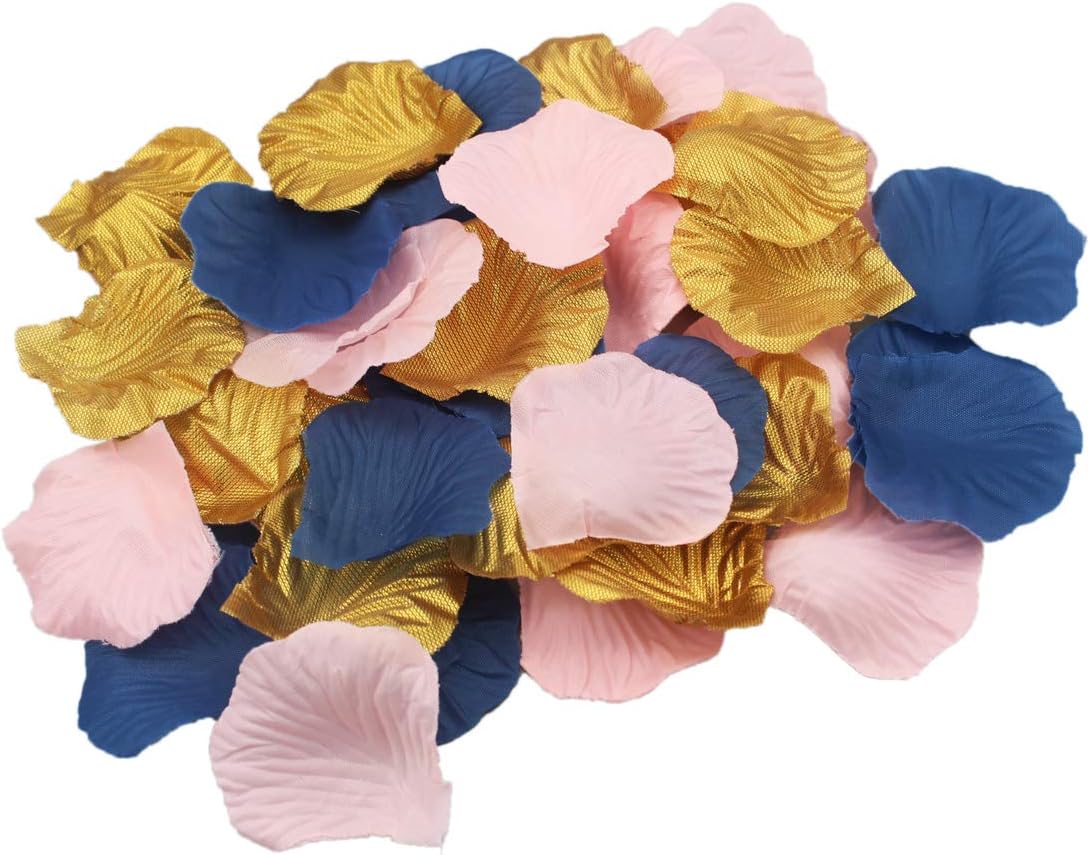 Amazon Com Allheartdesires 900 Pack Pink Navy Blue Gold Party