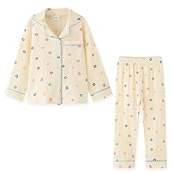 ACESTAR Toddler Little Girls Button Down Pajamas