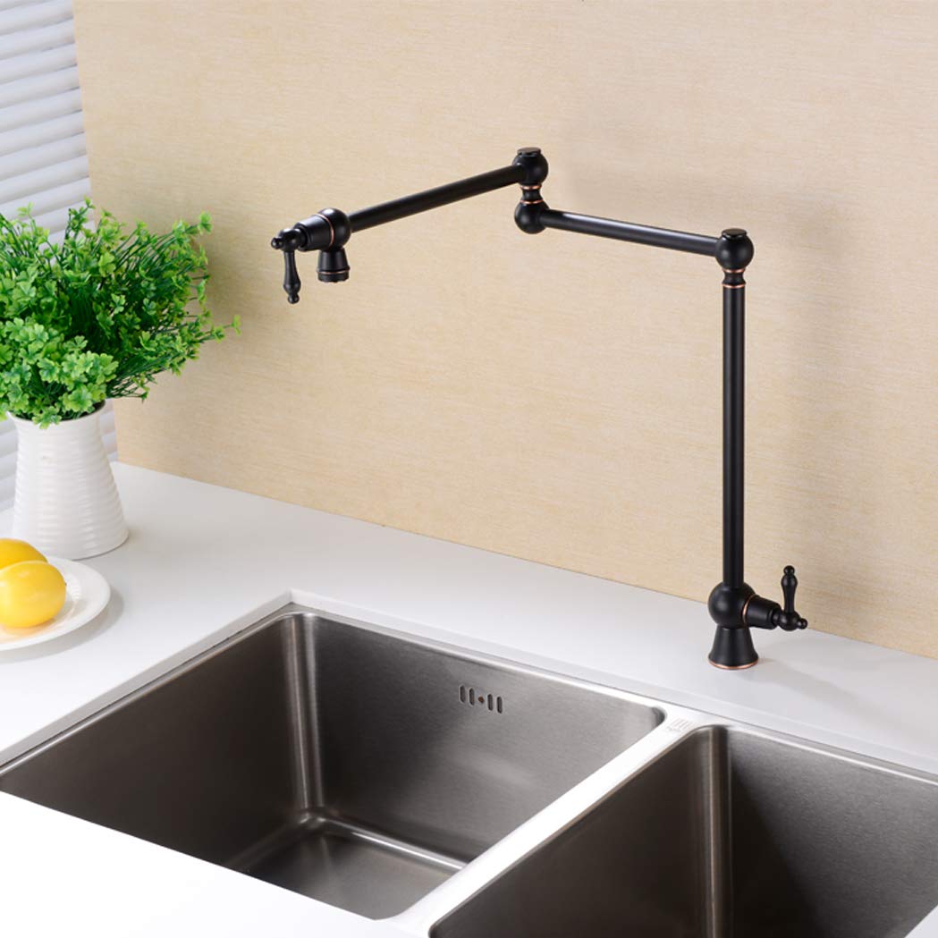 Kitchen Fixtures Gicasa Solid Brass Deck Mount Pot Filler Faucet