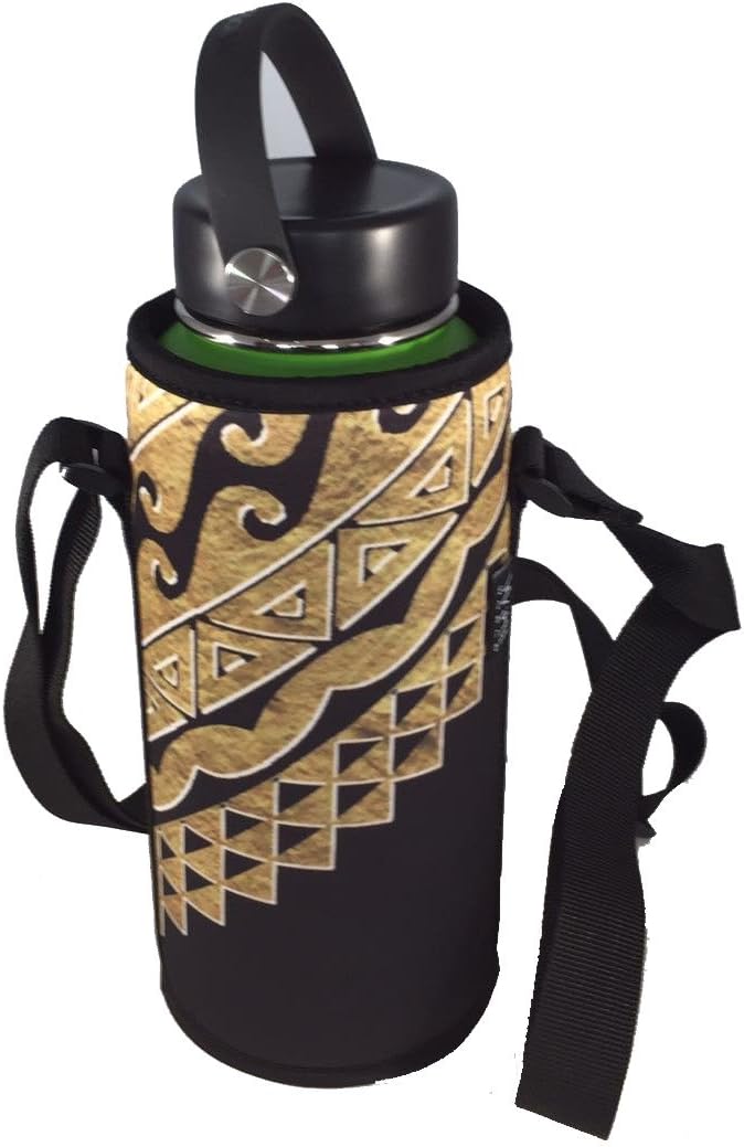 Insulated Water Bottle Carrier for Hydro Flask, Klean Kanteen - Neoprene Holder Case with Adjustable Shoulder Strap - fits 18oz, 21oz, 32oz, 40oz Bottles