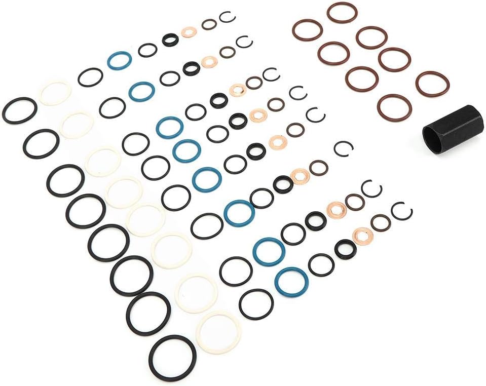 Fuel Injector Seal Kit, Diesel Rail Leak Repair Kit Tool ORings Injector Seal Fit