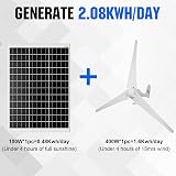 ECO-WORTHY 520W Solar Wind Kit: 400W Turbine + 120W Solar Panel for 12V Off Grid view 3