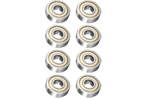 DREAM ON OUR PRODUCTS, INC. 6000ZZ Ball Bearing 10mm x 26mm x 8mm Double Shielded 6000-2Z 80100 Deep Groove Bearings High Carbon Steel Z1 (Pack of 8)