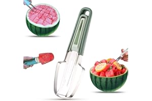 3-in-1 Watermelon Cutter Slicer Tool, Stainless Steel Watermelon Slicer Melon Slicer Set, Portable Multifunction Watermelon P