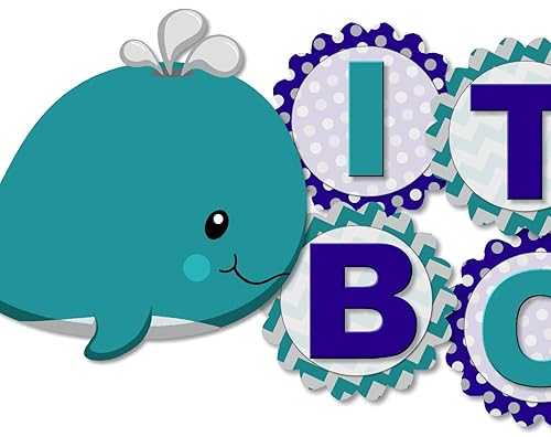 Amazon Com Personalized Teal Navy Blue Whale Baby Shower Or