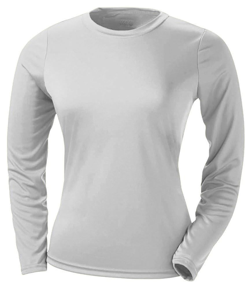 Best A4 Womens Cooling Performance Crew Long Sleeve