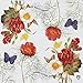 Luncheon Napkins, Alink Designer Vintage Paper Napkins Serviettes Printing Flowers Butterfly for Weeding, Dinner and Party, 20 Count