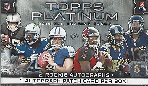 2015 Topps PLATINUM NFL Football HOBBY Box Collector's Cards - 20 packs of 5 cards!