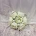 FAYBOX Girl Bridesmaid Wedding Wrist Corsage Party Prom Hand Flower Decor Pack of 2 Ivory