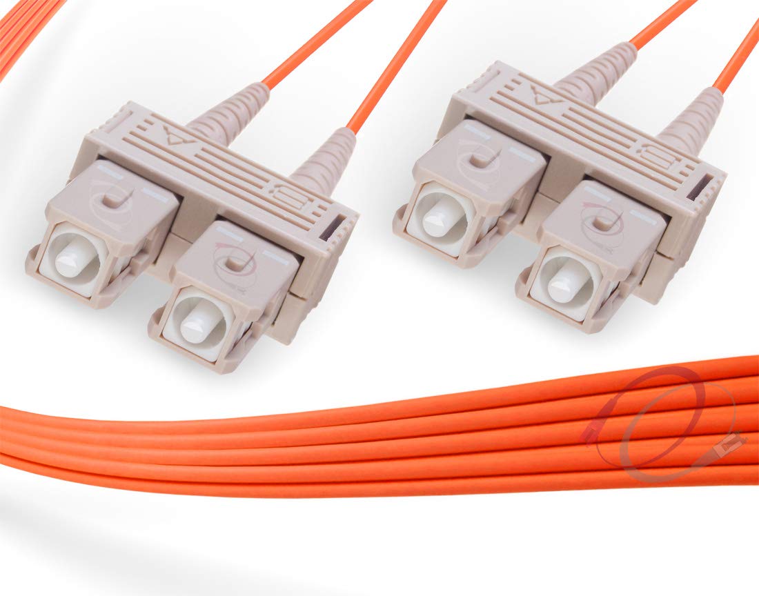 FiberCablesDirect - 75M OM1 SC SC Fiber Patch Cable | in/Outdoor 1Gb Duplex 62.5/125 SC to SC Multim