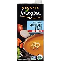 Imagine Organic Low Sodium Broth, Vegetarian No-Chicken, 32 Oz (Pack of 12)