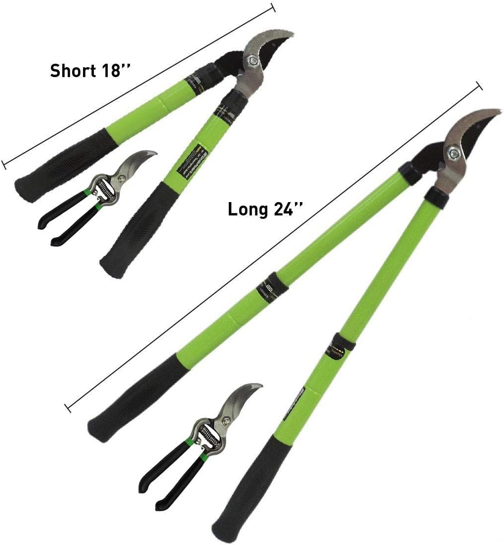 EasyGoProducts EGP-GARD-007 18” – 24” Telescoping Lopper with Hand Pruner Set – Single Pivot Bypas : Garden & Outdoor
