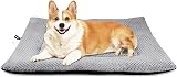 Onarway Medium Dog Bed Mat 76x54cm Sherpa Cushion Non-Slip Grey