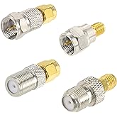 Superbat SMA a F adaptador coaxial SMA macho/hembra a F macho/hembra conector de cable coaxial para antena HD TV Radio RG6 Ca