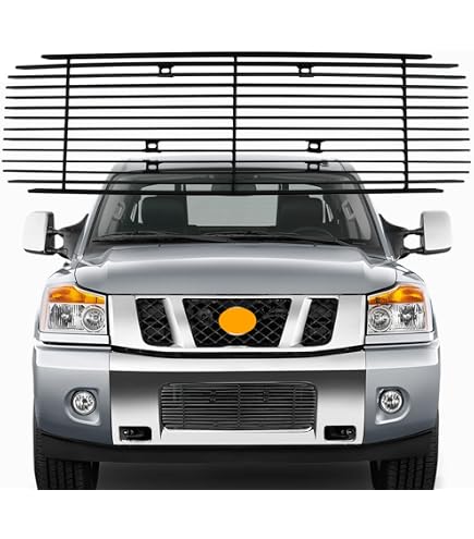 Amazon.com: Front Grill Inserts for Nissan Titan 2008-2015 Chrome