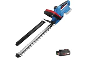 Enhulk Hedge Trimmer Cordless, Electric Bush Trimmer with 20" Dual-Action Blades, 5/8" Cutting Capacity, Handheld Shrub Trimmer for Garden Work, 20V 2.0Ah Battery and Charger Included