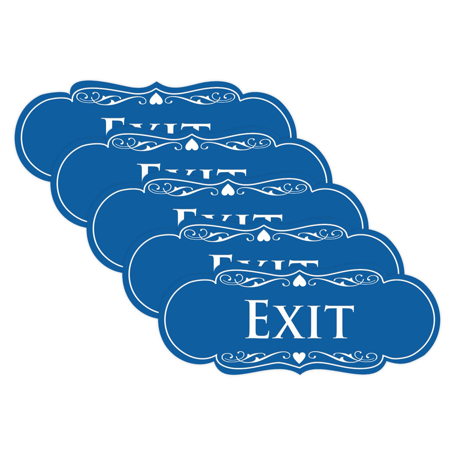 Designer EXIT Sign - Blue - Small
