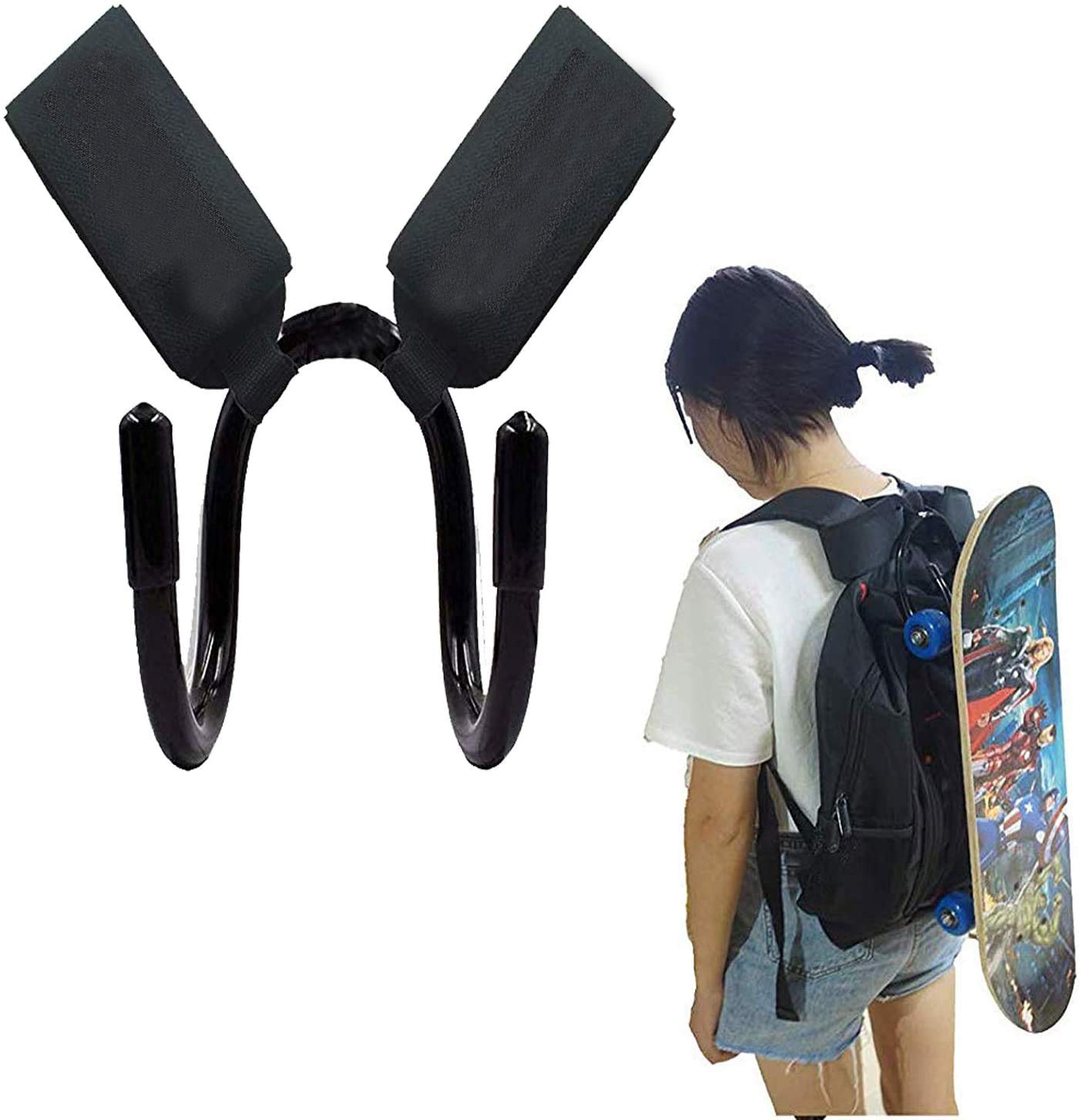 Photo 1 of Pmsanzay Backpack Attachment Carrier Hanger Rack Hook Holder for Carrying Mini Cruiser, Cruiser Board,Skateboard - Fit Most Backpacks - Easy to Use - No Backpack