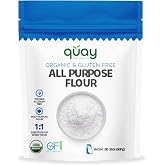 Quay Naturals Organic Gluten Free All Purpose Baking Flour - 2 lbs, No Grit, 1:1 Wheat Substitution, Dairy Free, Non-GMO, Kosher, Made in USA