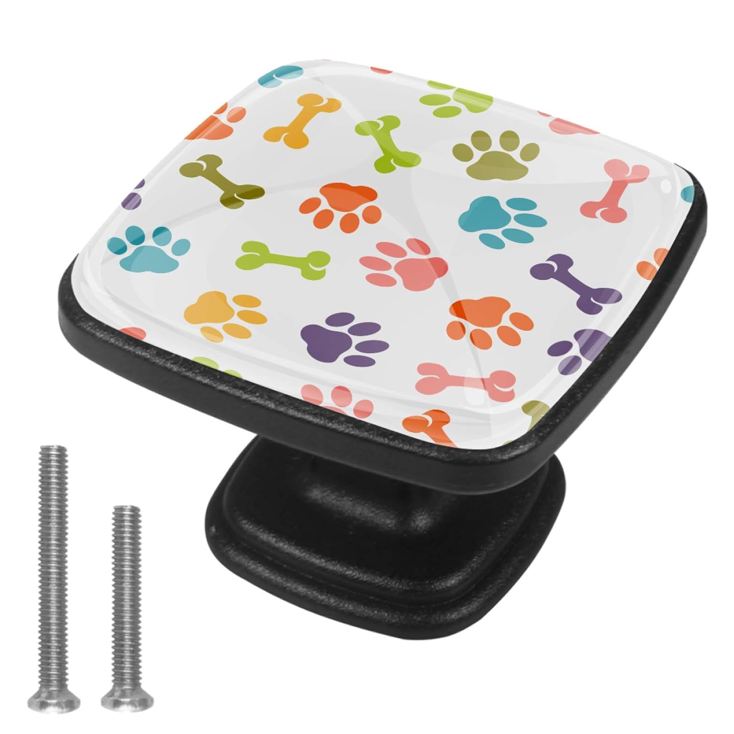 Küchenschrankknöpfe Farbpfotenabdruck Schreibtischknöpfe Dekorative