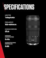 Canon RF 100-400mm F5.6-8 IS USM Telephoto Zoom Lens for EOS R view 8