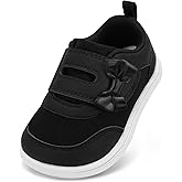 Toddler Wide Toe Box Barefoot Shoes Boys Girls Zero Drop,Baby First Walking Shoes Glitter Little Kids Sneakers Non-Slip Preschool Running Tennis Canvas Casual Preschool Outdoor Activities