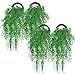 Outgeek Artificial Hanging Plants, Artificial Green Ivy Vine Artificial Shrubs Hanging Vine Plant for Home Garden Outdoor Wall Decoration (4 pcs)