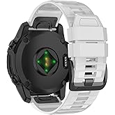 U-LIMVE Watch Band for Garmin Fenix 8 47mm/Fenix 7 Pro/Fenix 7/Fenix 6 Pro/Fenix 6/Fenix 5/Epix Pro 47mm/Fenix E, 22mm Silicone QuickFit Band