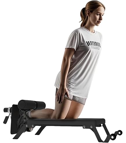LoGest Wandmontage Nordic Hamstring Curl Machine - Compact Fitness Trainingsapparatuur - Staal & Foam Gewatteerde Enkelbar Veelzijdige Workout Tool voor Nordic Curls Spaanse Squats Sit-Ups Core Twists