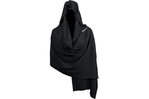 JEGERMIG Men‘s Renaissance Head Scarf Hood Shawl Shaman Hooded Cloak Cowl Post Apocalyptic Cape Cosplay Costume