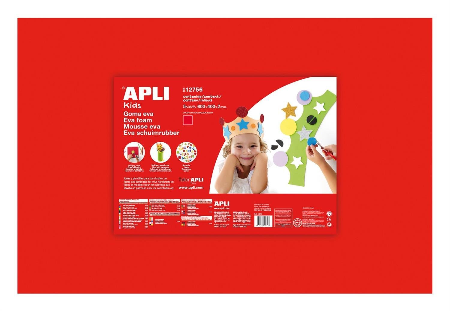 APLI Kids EVA Bag 600 x 400 mm Red — image 1
