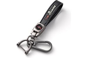 LASERSWING for Atlanta Braves Baseball Fans Car Keychain Keyring Accessories, Leather Car Key Chain Replacement for Key Fob Holder,Delicate Gifts for Men Women, Atlanta Braves