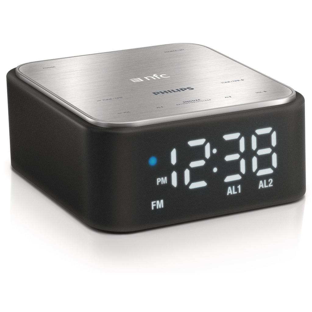Philips SB170/37 Bluetooth Speaker with Clock Radio (Black