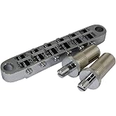 Gotoh GE103B-T Tune-O-Matic Style Guitar Bridge with Large Metic Stud Posts, Chrome