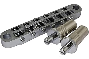 Gotoh GE103B-T Tune-O-Matic Style Guitar Bridge with Large Metic Stud Posts, Chrome
