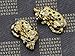 Golden Tone Cascade Chain Tribal Crystal Leopard Cheetah Cat Earring Necklace Set