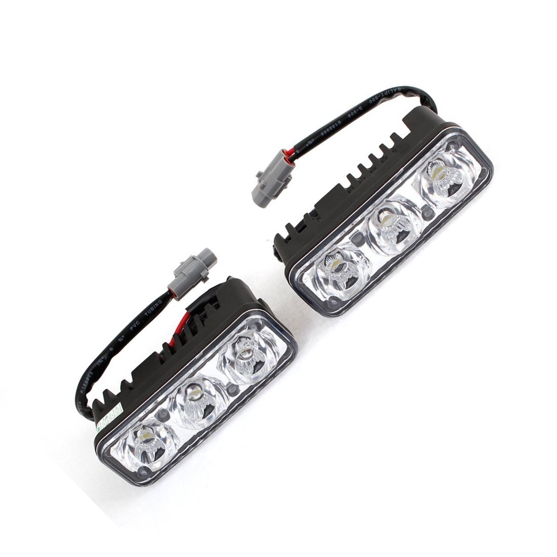 Feux Diurnes LED FOLGEMIR - 9 LED Ronds, Blanc 6000K, 12V - Pour Voiture, E4 Homologué