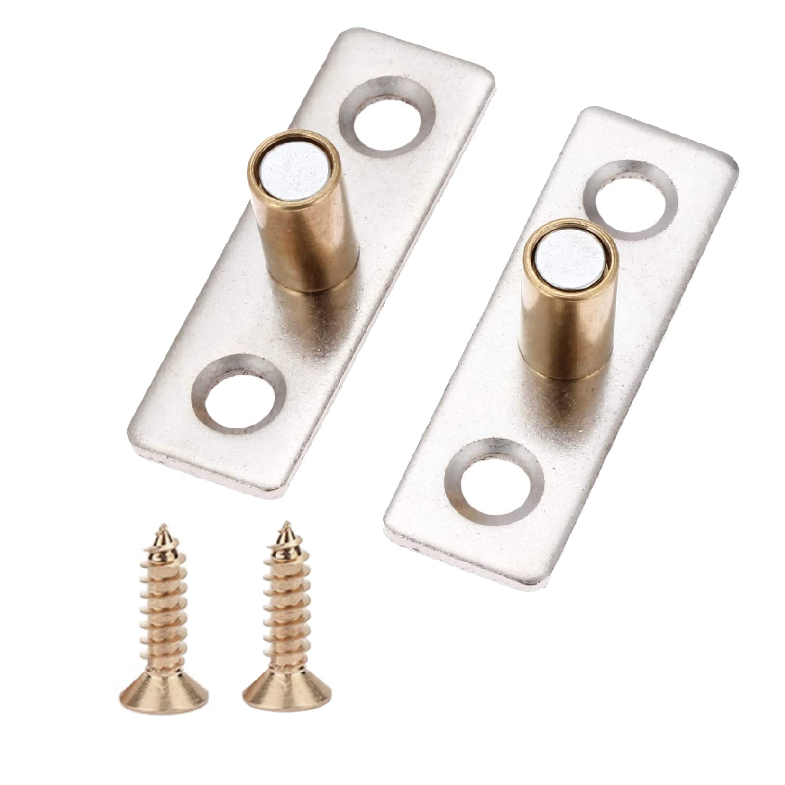 Hicello 2Pcs Sliding Door Bottom Ø8mm, Floor Guide for Sliding Door, Roller Door Guide, Metal Door Locator Stopper, Copper Tone