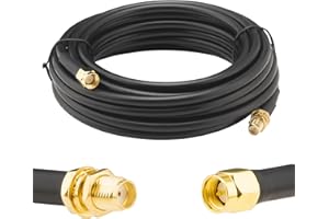 Boobrie SMA Coaxial Cable Upgraded 16.4Ft SMA Male to SMA Female Coax Cable LMR200 Equivalent SMA WiFi Extension Low Loss for WiFi Router, 3G 4G 5G LTE Antenna, Better Than RG58