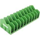 HURRICANE Plier Organizer Rack, 10-Slot Pliers Rack with Non-Slip Rubber Base, Tool Organizer, Tool Drawer Toolbox Storage, Green, Extendable Design, Fit 3&rdquo; H, 1 Pack