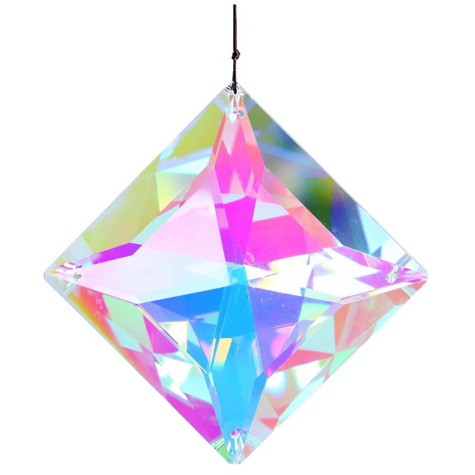 Colorful Hanging Chandelier Crystals Heart Sun Catchers，Prisms Suncatchers for Windows Hearts for Hanging Glass Rainbow Suncatcher Glass Suncatcher Pendant Feng Shui Wedding Home Window Ornament