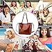 Women Top Handle Satchel Handbags Shoulder Bag Messenger Tote Bag Purse Brown