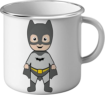 Taza De Metal Bebe Batman Dibujo Lindo Amazon Es Hogar Y Cocina