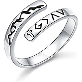 DAOCHONG Mountain Ring 925 Sterling Silver God is Greater than the Highs and Lows Ring Faith Rings for Women Storyteller Jewelry Size 7