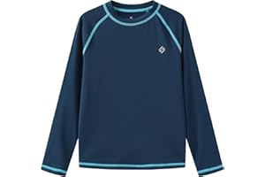 HODOSPORTS Boys UPF 50+ Rash Guard Swim Shirts Long Sleeve Quick Dry UV Protection Sun T-Shirts