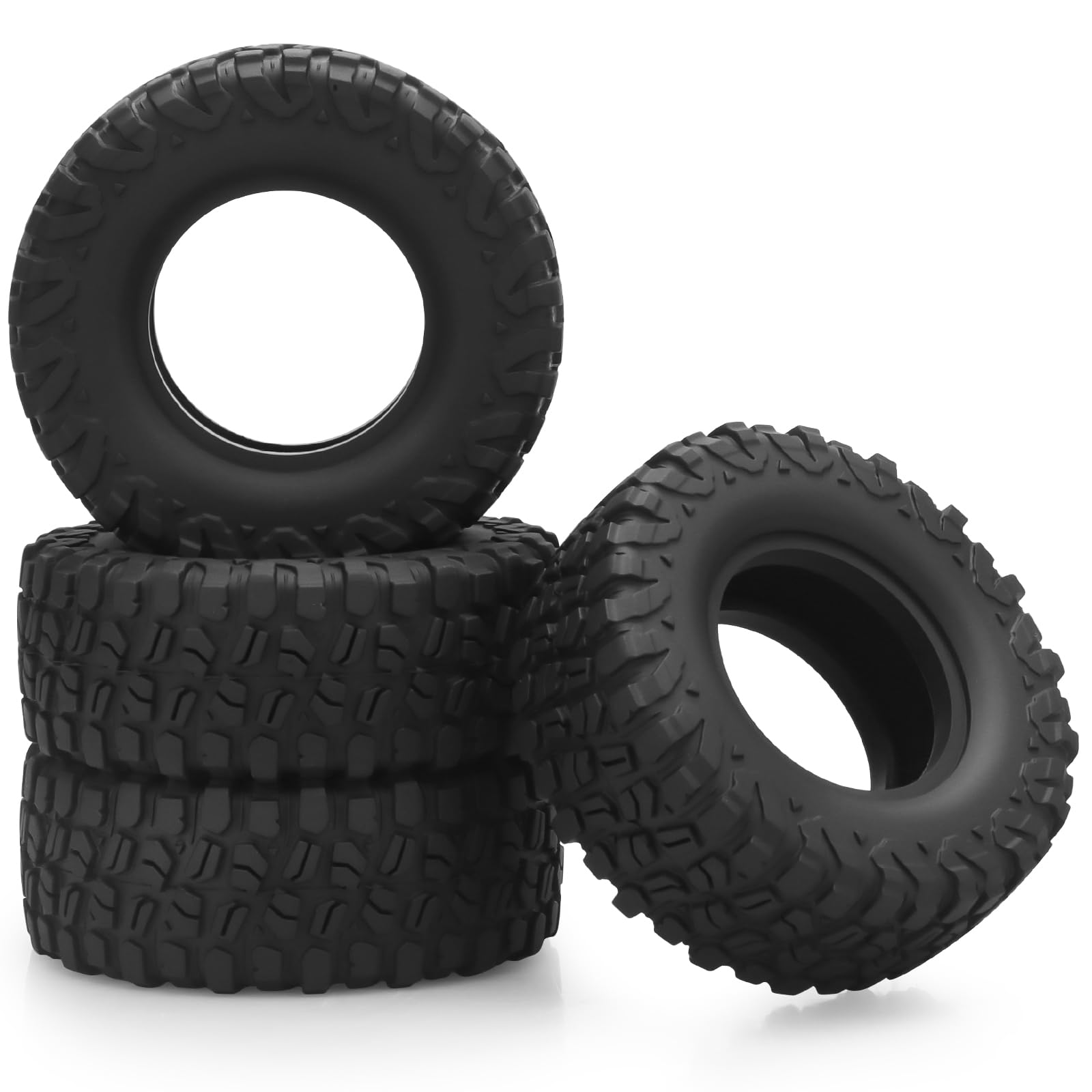 View 1 of 1.3 RC Crawler Tires, daitoku 65 * 25mm Super Soft Sticky 1.3 RC Car Tires for SCX24 TRX4M AX24 1/18 1/24 Crawler
