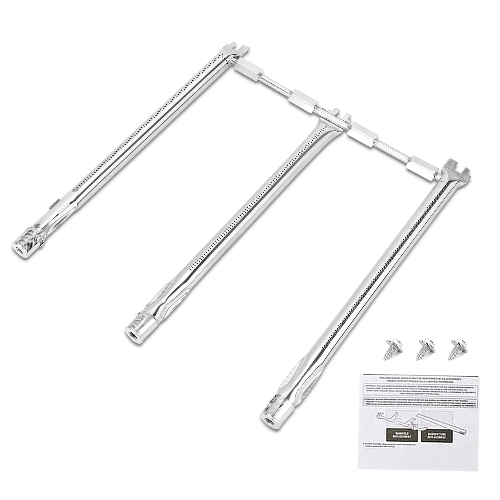 Denmay 45.7CM Grill Burner Stainless Steel for Weber Spirit II 310 Series, Spirit E310/E320/S310/S320/E330/S330/SP330 (2013-2017) with Front Burner Knobs