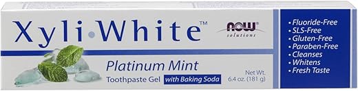 海外直送品 Now Foods Xyliwhite Platinum Mint with Baking Soda Toothpaste, 6.4 Oz