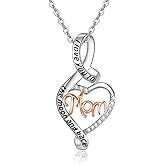 Dreamboat Mom Necklace for Women 925 Sterling Silver Pendant Mother's Day Anniversary Birthday Jewelry Gifts Mom Wife Grandma